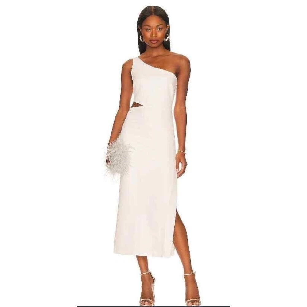 Bardot One Shoulder Cream Dress